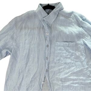 Weekenders Light Blue Linen Button-Down Shirt